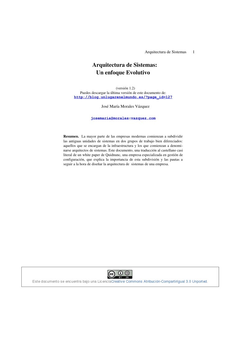 Imágen de pdf Arquitectura de Sistemas: Un enfoque Evolutivo